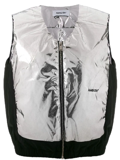 Shop Ambush Silver Synthetic Fibers Vest