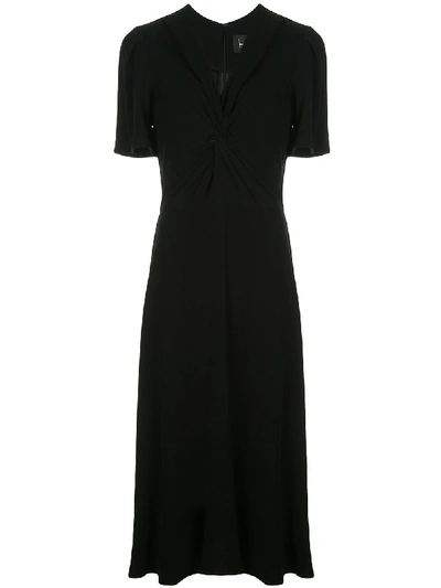 Shop Nicole Miller V-neck Dress In Black