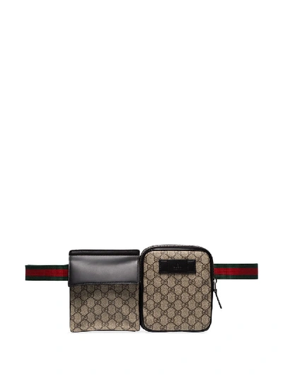 Shop Gucci Monogram Logo Belt Bag In Neutrals
