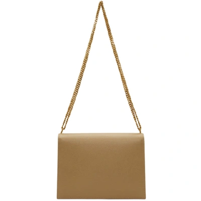 Shop Saint Laurent Taupe Medium Cassandra Bag In 2643 Latte