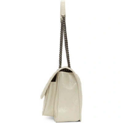 Shop Saint Laurent Off-white Medium Niki Bag In 9207 White