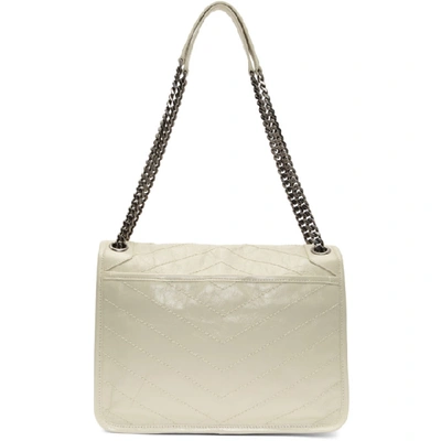 Shop Saint Laurent Off-white Medium Niki Bag In 9207 White