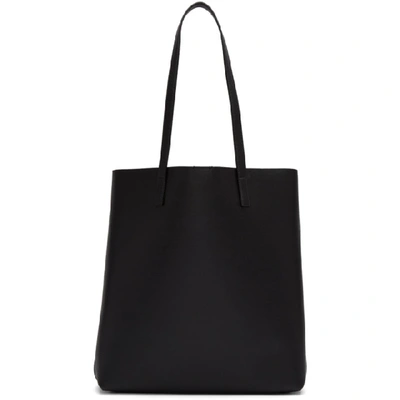 Shop Saint Laurent Black North/south Shopping Tote In 1000 Black