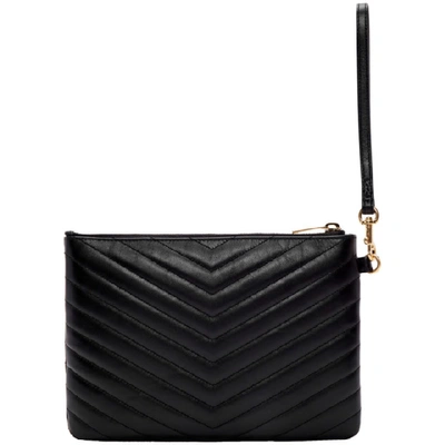 Shop Saint Laurent Black Monogramme Pouch