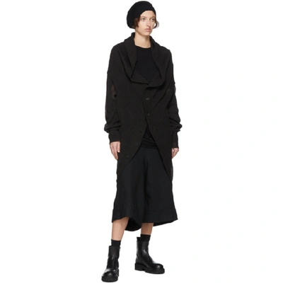 Shop Regulation Yohji Yamamoto Black R-flare Cullotes In 1 Black