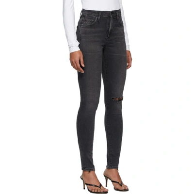 Shop Citizens Of Humanity Black Rocket Mid-rise Skinny Jeans In Lithe