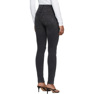 Shop Citizens Of Humanity Black Rocket Mid-rise Skinny Jeans In Lithe