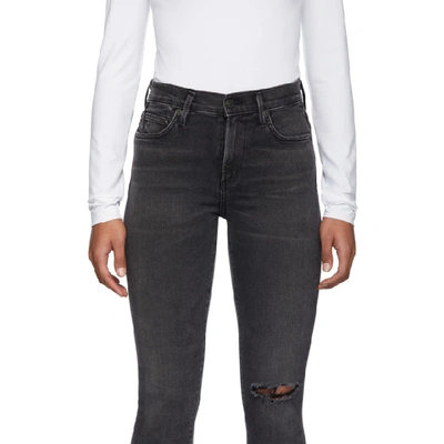 Shop Citizens Of Humanity Black Rocket Mid-rise Skinny Jeans In Lithe