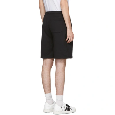 Shop Valentino Black Vltn Star Jersey Shorts In 0ni Nero/vl