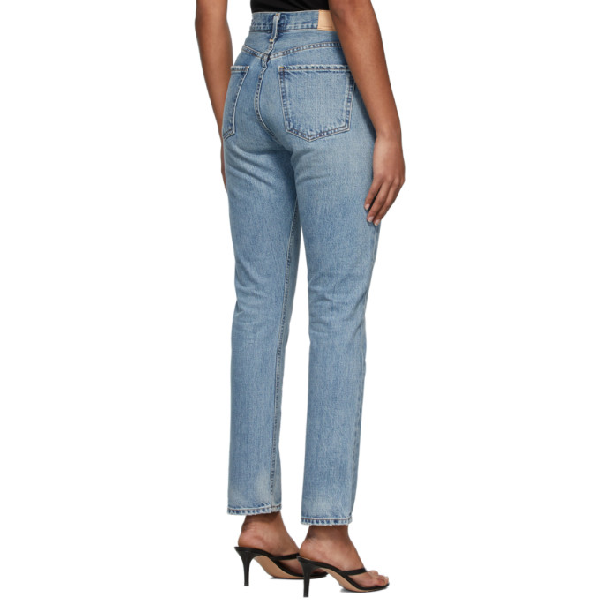 Citizens Of Humanity Blue Charlotte High Rise Straight Jeans In Wynwood Modesens