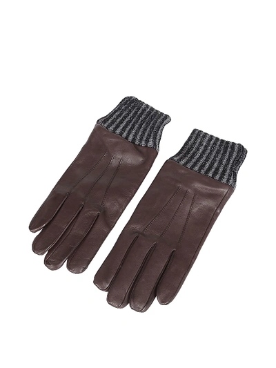Shop Fay Brown Napa Leather Gloves