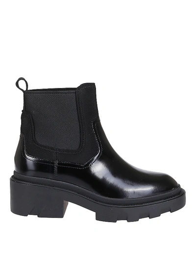 Shop Ash Metro Polished Leather Ankle Boots In Black