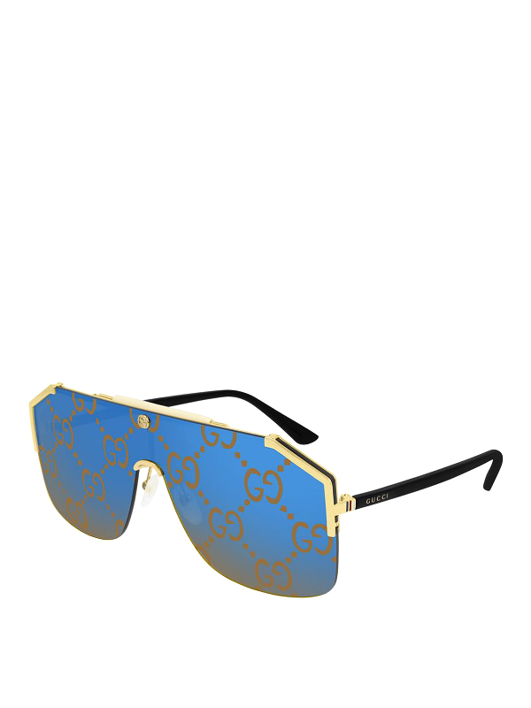gucci sunglasses with logo on lens