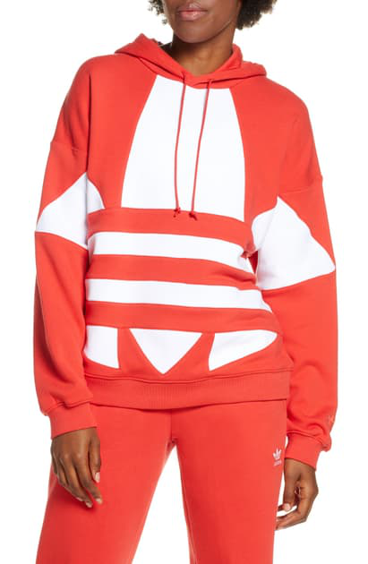 adidas big trefoil mix hoodie