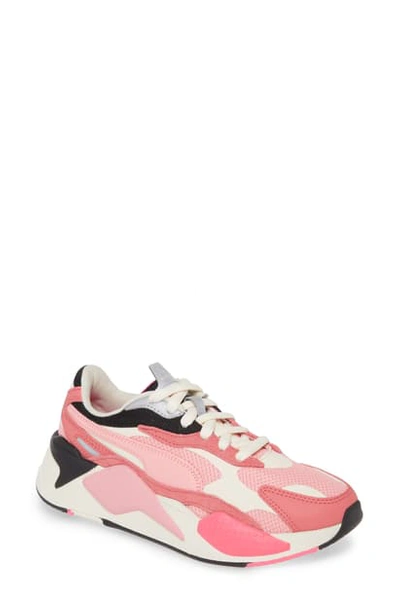 Shop Puma Rs-x3 Puzzle Sneaker In Rapture Rose/ Peony/ White