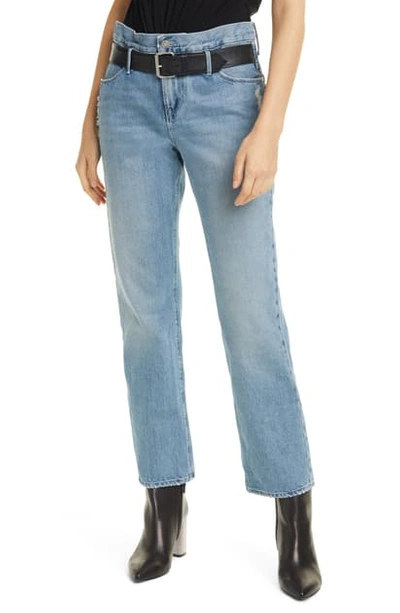 Shop Rta Dexter Belted Boyfriend Jeans In Clean Blue