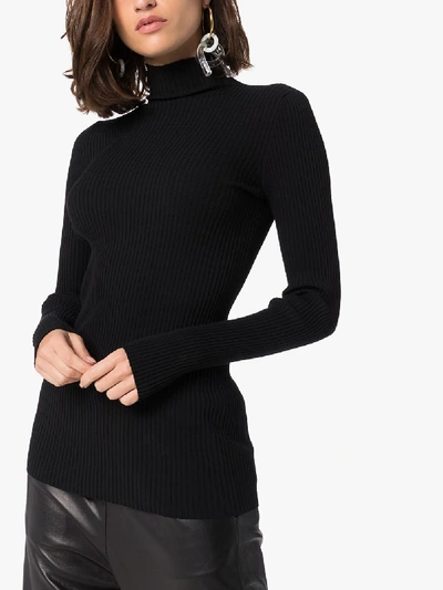 Shop Wolford Ribbed Turtleneck Sweater In Black