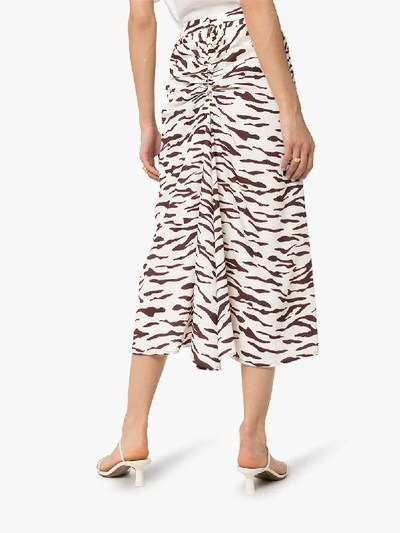 Shop Rejina Pyo 'mina' Midirock Mit Tiger-print In White