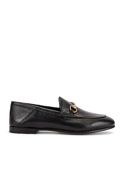 Gucci Black Web Interlocking G Loafers In Black