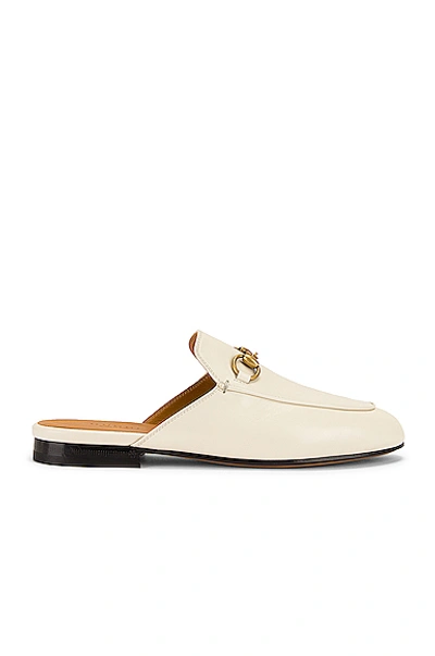 Shop Gucci Princetown Slides In Mystic White