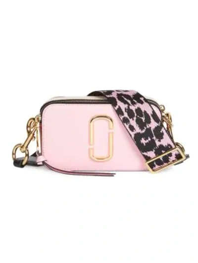 Shop Marc Jacobs The Colorblock Snapshot Bag In Powder Pink Multi