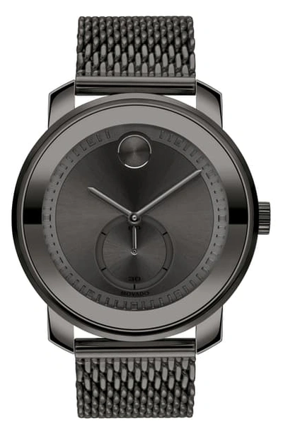 Shop Movado Bold Mesh Bracelet Watch, 45mm In Grey