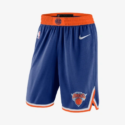 Shop Nike New York Knicks Icon Edition  Men's Nba Swingman Shorts In Blue