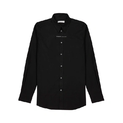 Shop Givenchy Black Logo Cotton Shirt