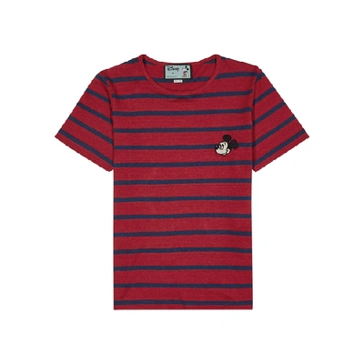 Shop Gucci X Disney Red Linen-blend T-shirt