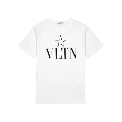 Shop Valentino Vltn White Cotton T-shirt
