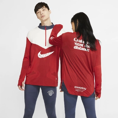 Shop Nike X Gyakusou -zip Long-sleeve Top In Red