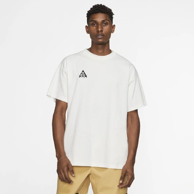 Shop Nike Acg Logo T-shirt In Summit White,black