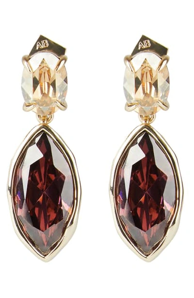 Shop Alexis Bittar Navette Crystal Drop Earrings In Gold