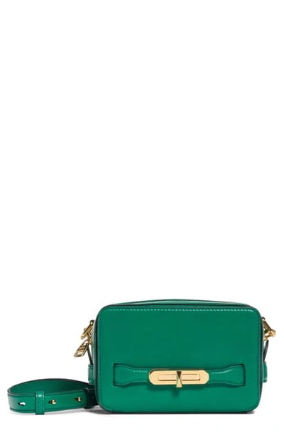 Shop Alexander Mcqueen The Myth Small Leather Camera Bag In Malachite