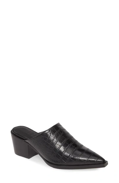 Shop Alias Mae Rilie Mule In Black Croc Leather