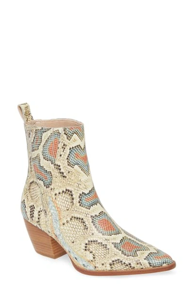 Shop Matisse Elevation Bootie In Multi Snake Print Leather