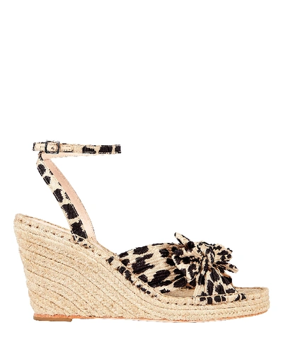 Shop Loeffler Randall Charley Knotted Espadrille Wedges In Brown
