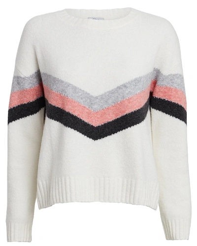 Shop Rails Aura Chevron-striped Sweater In Ivory/stripe