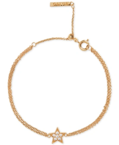Shop Olivia Burton Crystal Star Chain Bracelet In Gold