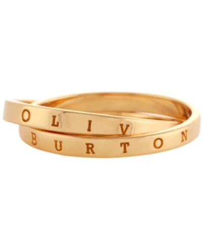 Shop Olivia Burton Classic Double Statement Ring In Gold