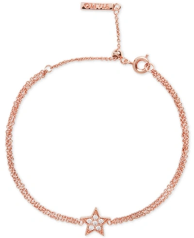 Shop Olivia Burton Crystal Star Chain Bracelet In Rose Gold
