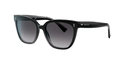 Shop Valentino Woman Sunglass Va4070 In Gradient Black