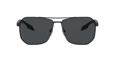 Prada Ps 51vs Dg0 5z1 Navigator Polarized Sunglasses In Polar Grey
