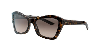 Shop Prada Woman Sunglasses Pr 07xs Millennials In Brown Gradient Grey