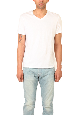 Vince Men S V Neck T Shirt In White Modesens