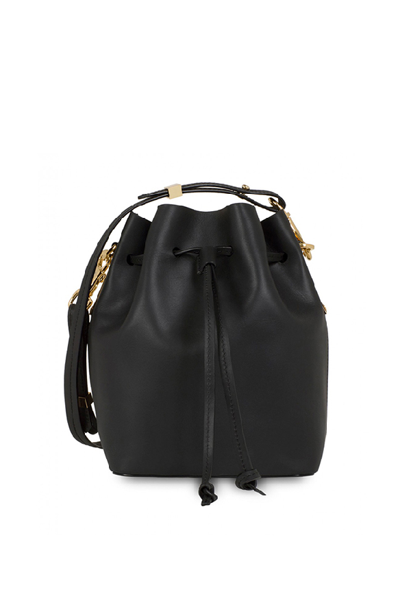 Small Nelson Bucket Bag In Black 