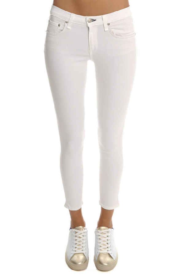 white jean capri pants
