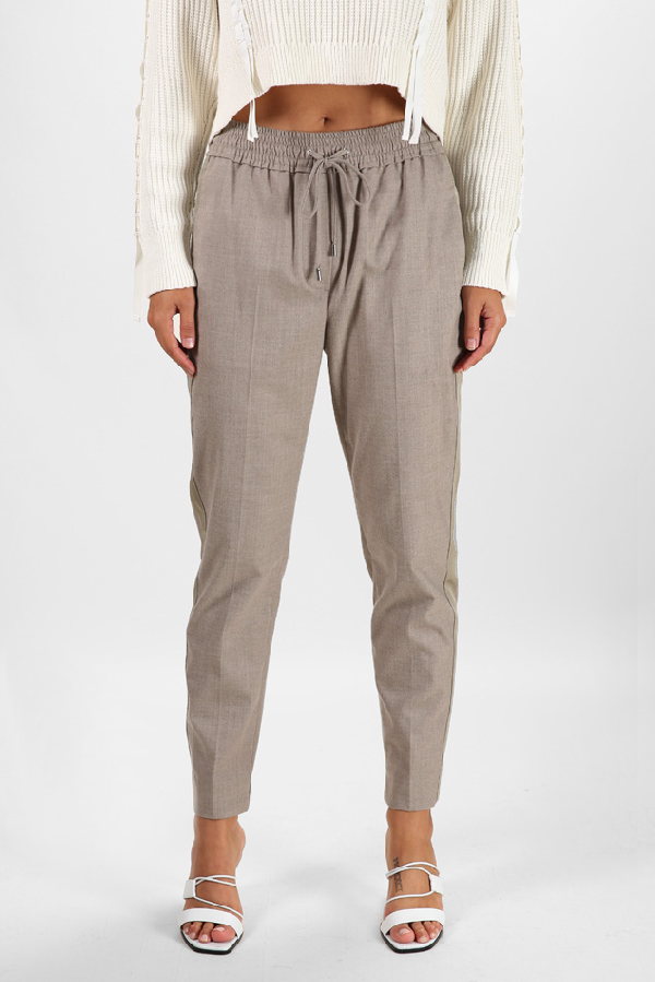 women's side stripe track pants