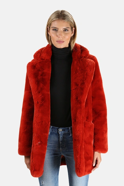 Apparis Eloise Faux-fur Coat, Created For Macy's In Red | ModeSens