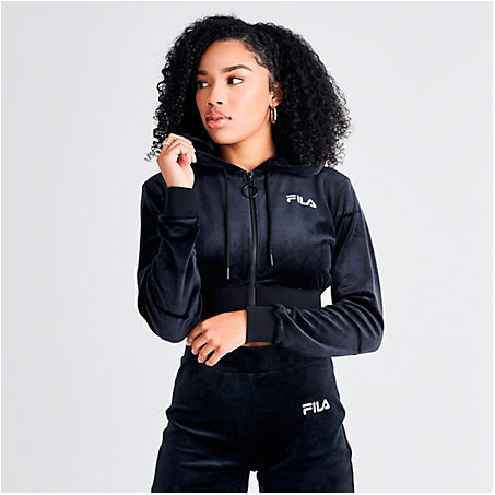 black fila hoodie women's